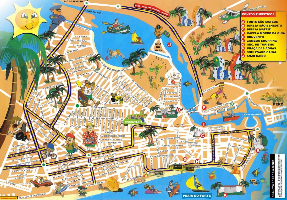 mapa Rio de Janeiro portua gurutzaldi
