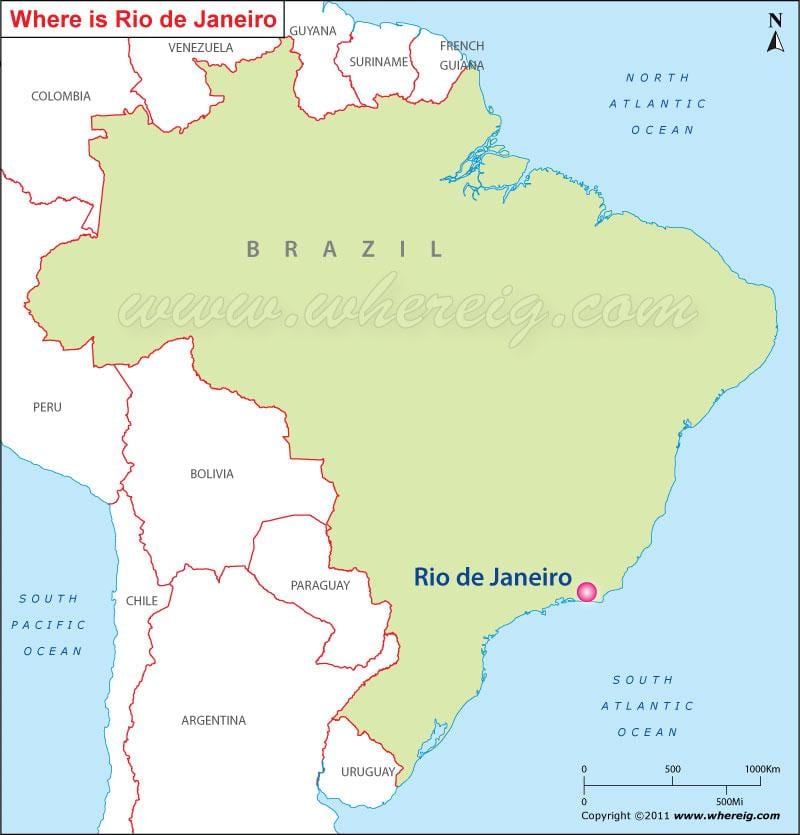 erakutsi Rio de Janeiro mapan