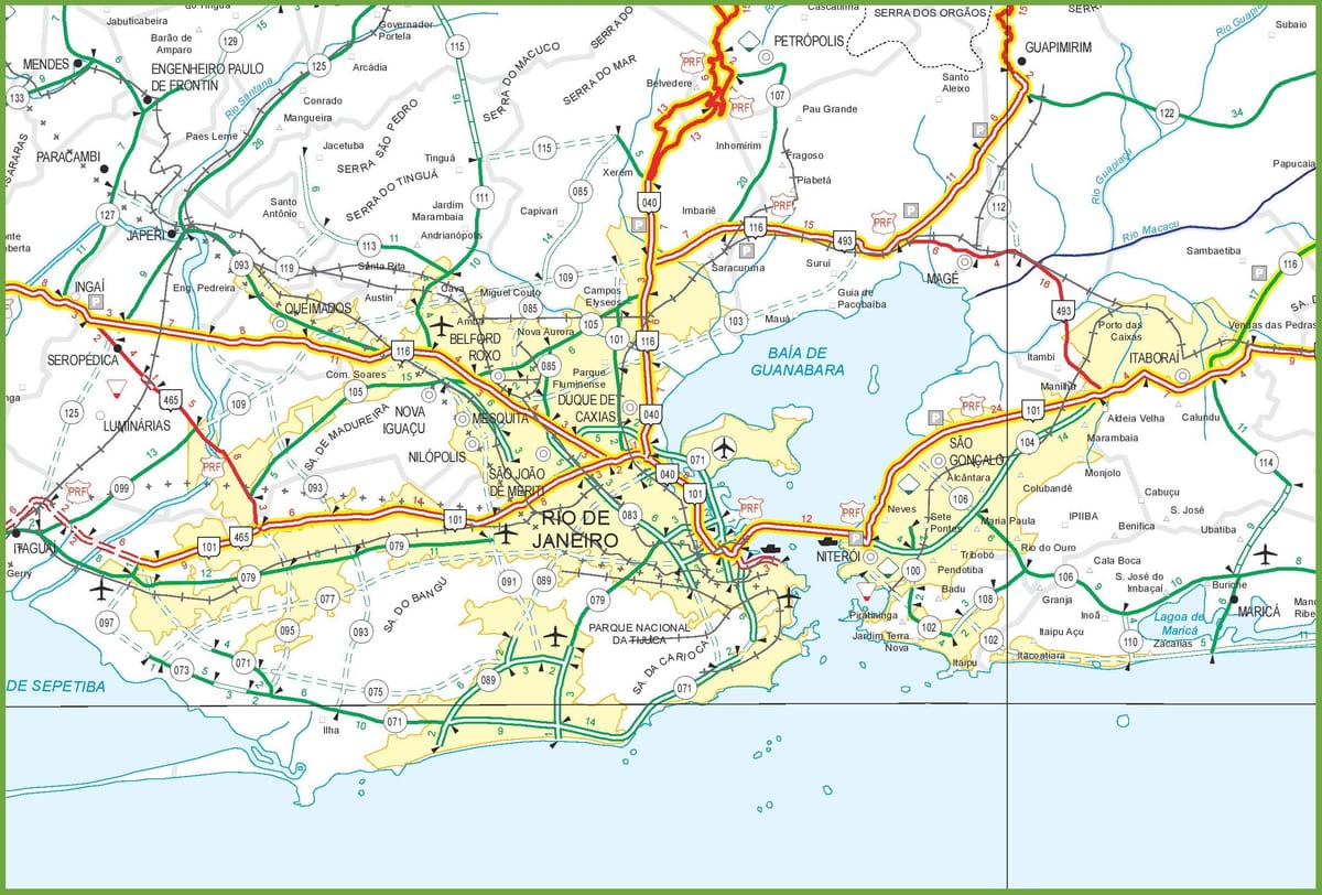 Rio autopista mapa