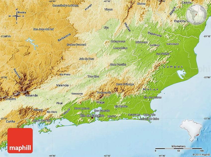 geografikoaren mapa, Rio de Janeiro