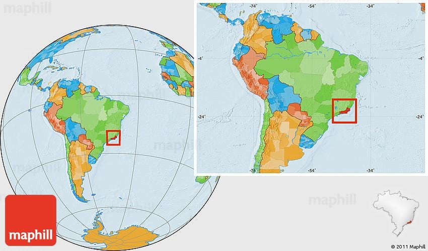 non da Rio de Janeiron munduko mapan