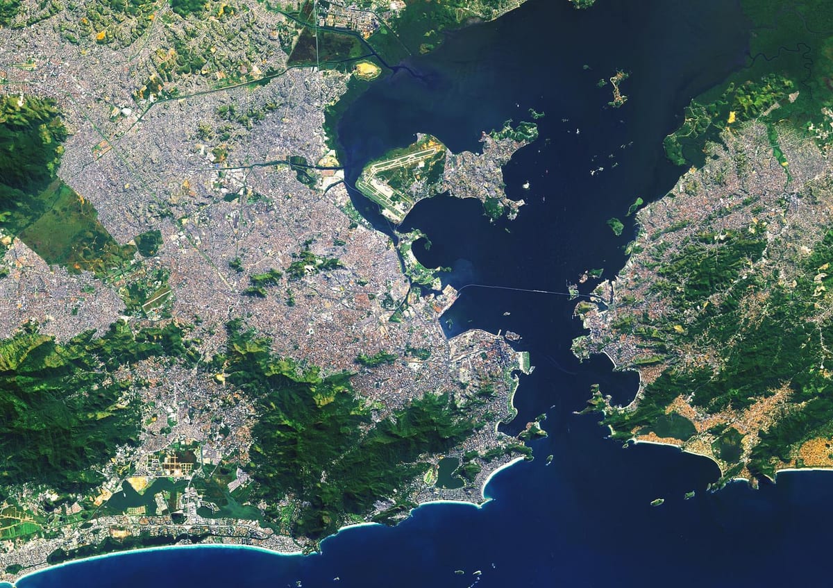 satelite mapa Rio de Janeiro