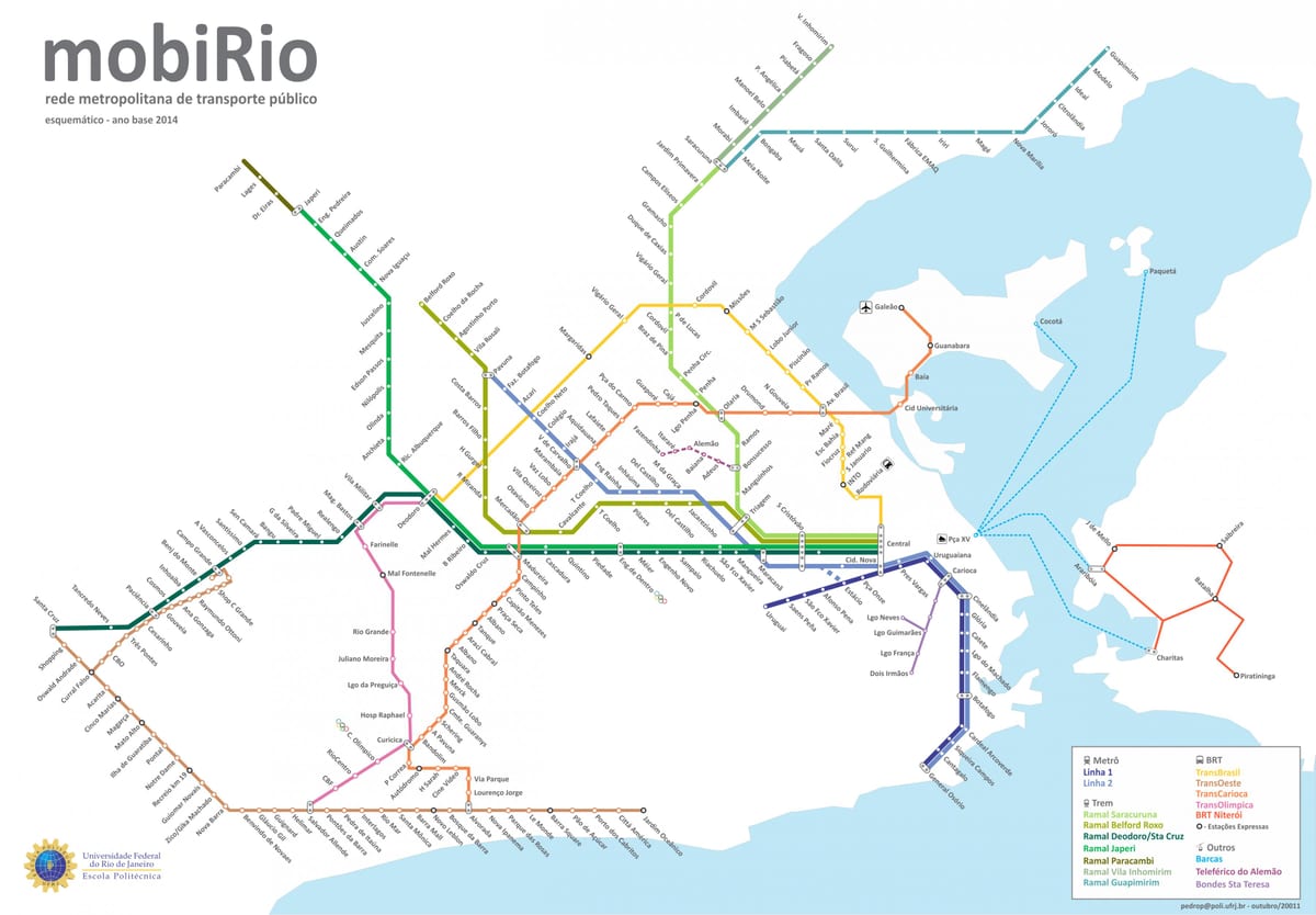 Rio tren mapa