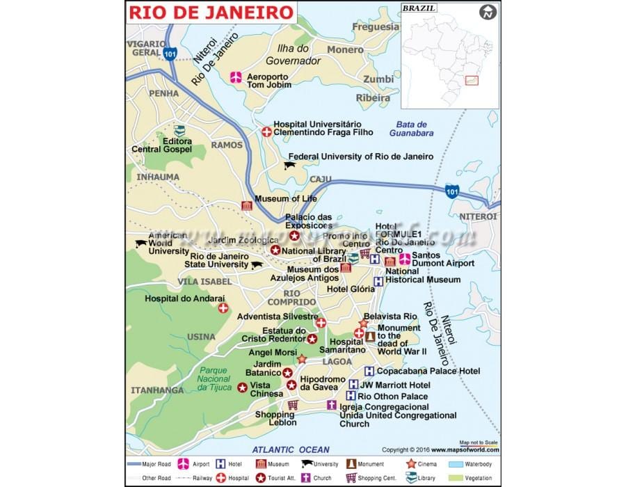 Rio de Janeiro denda mapa