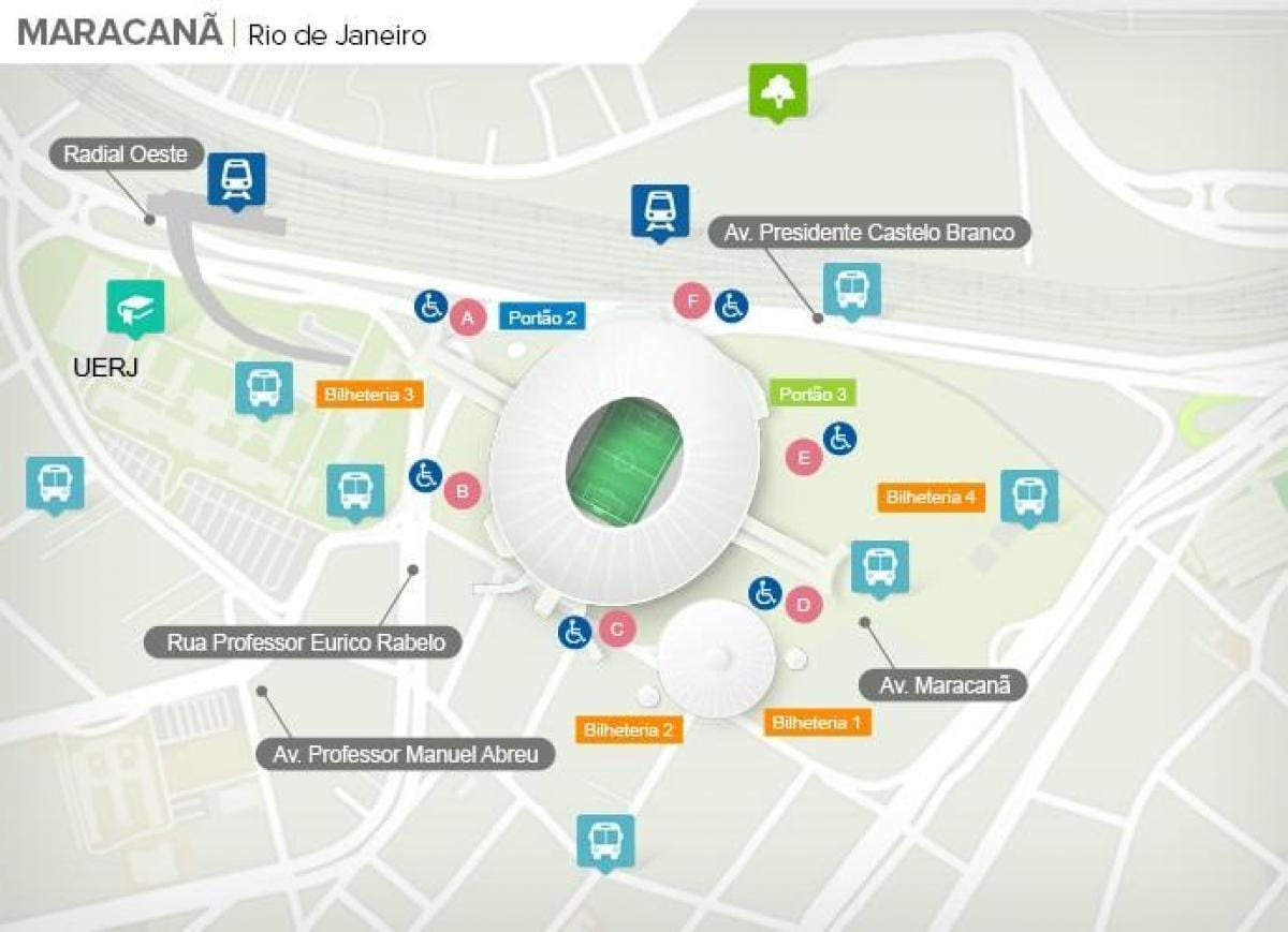 Rio de Janeiro estadio mapa