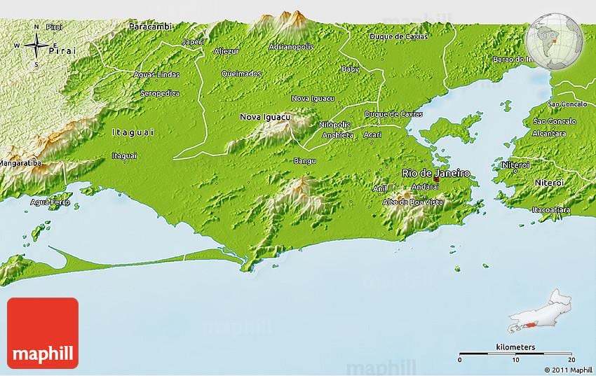 geografikoa mapa Rio
