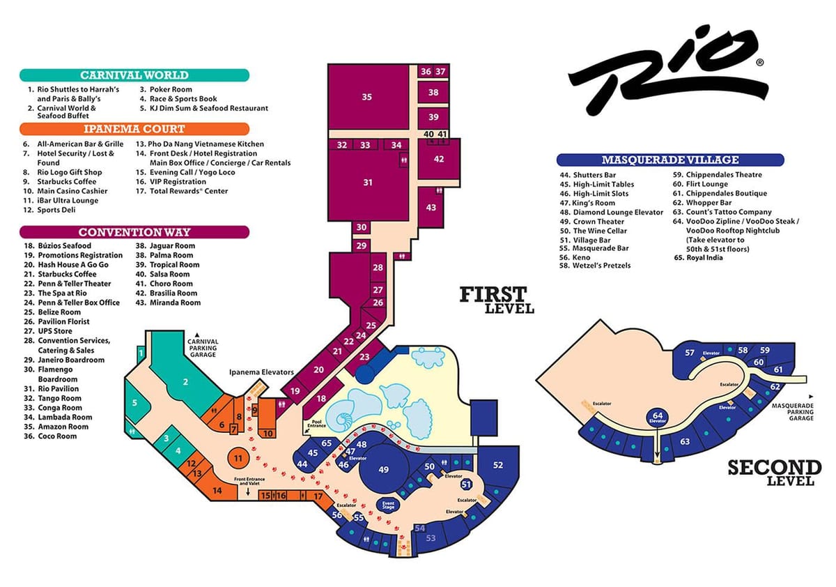 mapa hotelak Rio de Janeiron