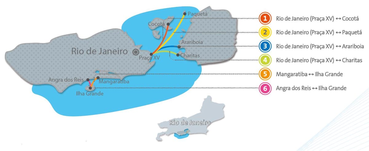 Rio de Janeiro itsasontzi mapa