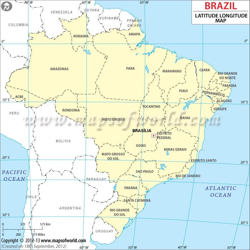 latitudea mapa Rio