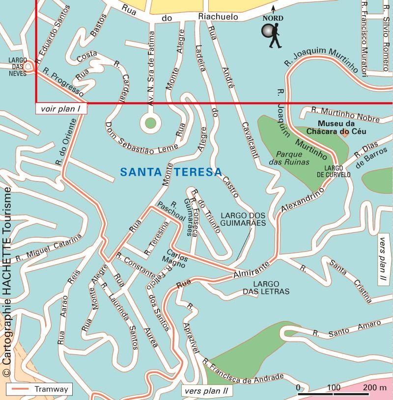 santa teresa, Rio de Janeiro mapa
